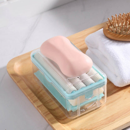 2-in-1 Soap Dispenser with Roller for easy lathering and storage.