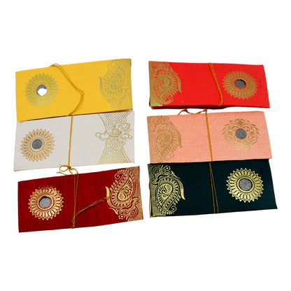 Assortment of elegant money envelopes in various colors and designs for festive occasions.