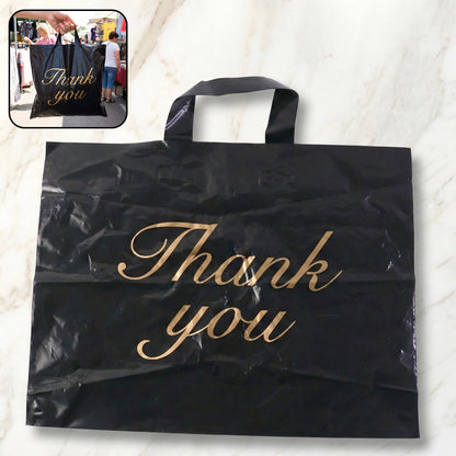 Thank You printed carry bag with durable handles and 25×34 cm size