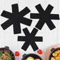 Set of 3 felt pots and pans protectors in large, medium, and small sizes protecting cookware