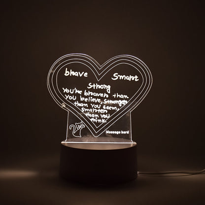 Visualization lamp with LED illumination glowing softly on a desk