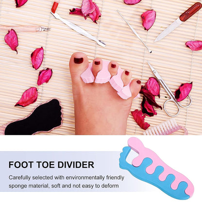 CalmFit soft sponge toe spacers helping gently separate toes