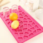 Plastic kitchen tray with modern hollow design, 40x25 cm size