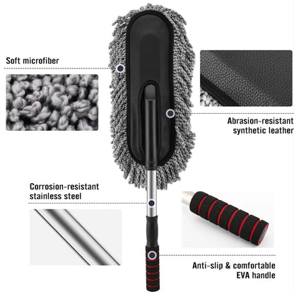 Compact and lightweight Car Dust Brush, designed for easy storage and on-the-go car interior cleaning.