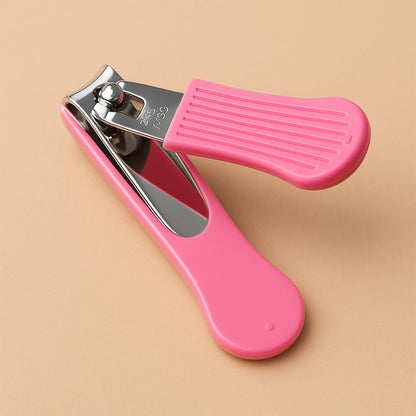 Angled view of stainless steel nail cutter from AuriGlam showing durable body