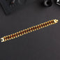 Full view of a Golden Rudraksha Bracelet, showcasing its modern design and spiritual beads.