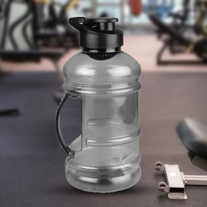 Hydrozilla 1.5L gym bottle showing measurement markings.