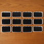 Twelve-piece rectangular jewellery storage box set with soft base for rings and earrings
