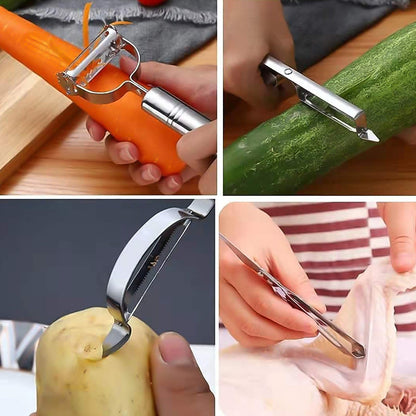Ergonomic handle design of the vegetable peeler tool