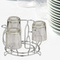 CookAura Stainless Steel Glass Holder neatly displays stemware.