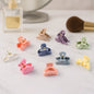 Set of 6 multicolour butterfly Kids Hair Clips for girls, displayed neatly.