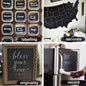 Blackboard wall sticker roll with chalks, ready for application.