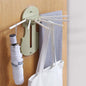 Ret retractable wall hanger with 7 hooks extended, shown from the front.