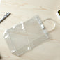 Transparent PVC carry bag 22 x 16 cm showing handle and button closure