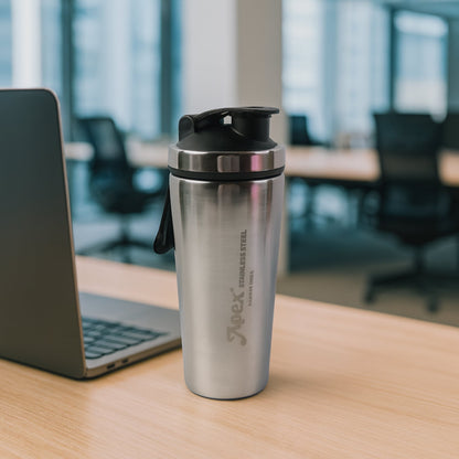 Durable fitness shaker bottle made of stainless steel