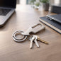 Heavy duty dual ring keychain with carabiner clip