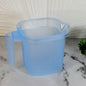 Transparent Bath Mug with ergonomic handle for easy grip.