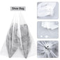 Breathable non-woven shoe storage bag with drawstring closure