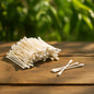Pack of 100 cotton swabs with soft dual cotton tips and paper sticks