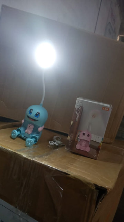 Cartoon LED desk lamp in mix colors with USB charging cable