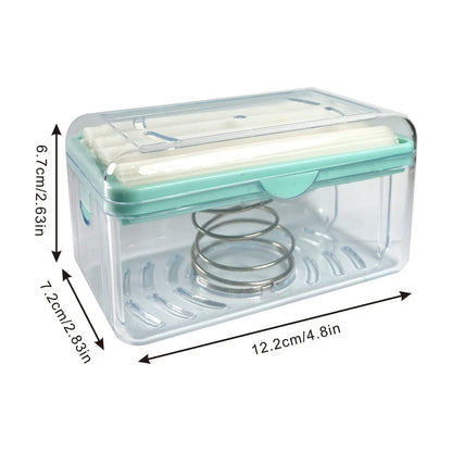 Compact portable soap roller dispenser for kitchen and bathroom use