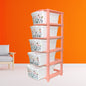Plastic storage drawer with 5 large layers for home organization