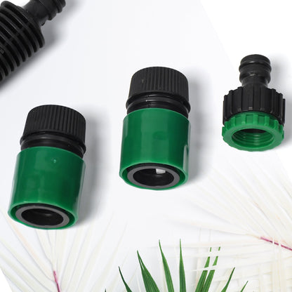 Detailed view of the water hose lock nozzle with its secure locking mechanism.