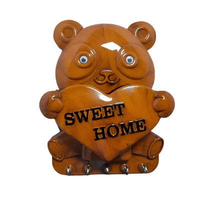 Panda Key Holder displayed on a wall, adding a charming touch to home decor.