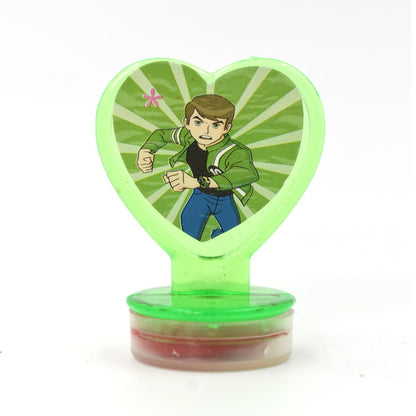 Six unique cartoon heart stamps, perfect for rewarding young achievers.