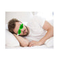 Luxurious black silk eye mask for deep, undisturbed sleep.
