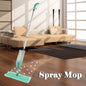 Close-up of the spray mop head with a removable microfiber cleaning pad.