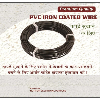 Outdoor clothesline setup featuring the durable cloth drying wire.
