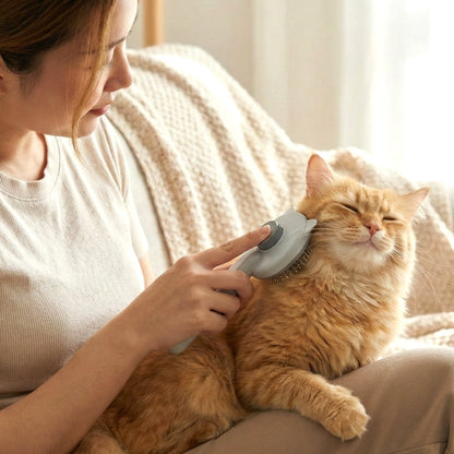 Dog and cat fur removal comb for effective deshedding