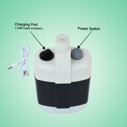 Accessories included with portable outdoor shower kit for hands-free use