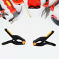 Two 3-inch heavy-duty spring clamps with yellow tips for screen repair.