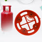 Gas cylinder trolley with durable plastic frame supporting LPG cylinder