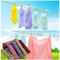 Heavy-duty 10m nylon laundry clothesline coiled, ready for use.