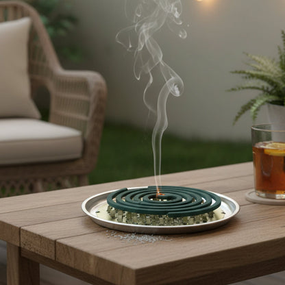 Durable metal mosquito coil holder plate with heat resistance