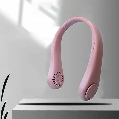 Main product shot of the portable bladeless neck fan.