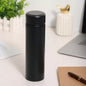 Smart temperature flask, front view, showing LED display.
