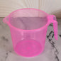 Transparent 1200ml bath water mug from Bathora, ready for use in a clean bathroom.