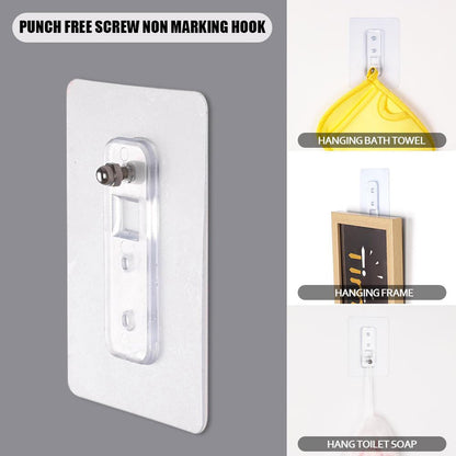 Plastic wall hook suitable for bathroom use