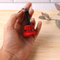 Mini 'Ring for Wine' hand bell keychain in glossy red finish