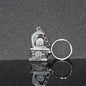 Elegant Shivling keychain with snake design in silver metal