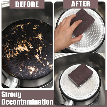 Compact 7x7 cm kitchen cleaning sponge scrub block for stain removal