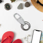 Heavy Duty stainless steel key holder with round clips and double keyring hook
