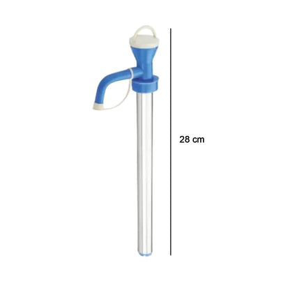 User demonstrating the manual hand pump for kitchen oil, showing its utility.