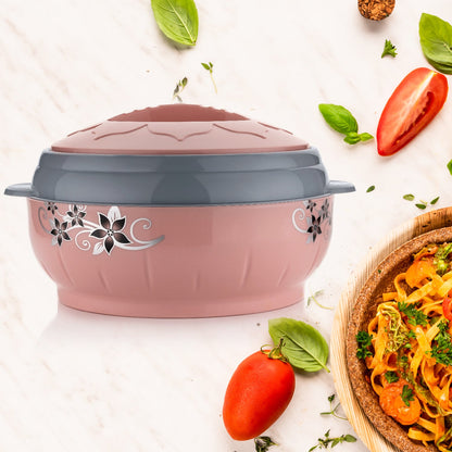 4500ml insulated casserole box with vibrant floral print, perfect for hot meals.