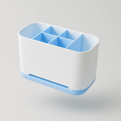 Multipurpose ABS plastic toothbrush holder caddy for hygienic bathroom storage