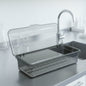 Kitchen sink accessory organizer with drain plate